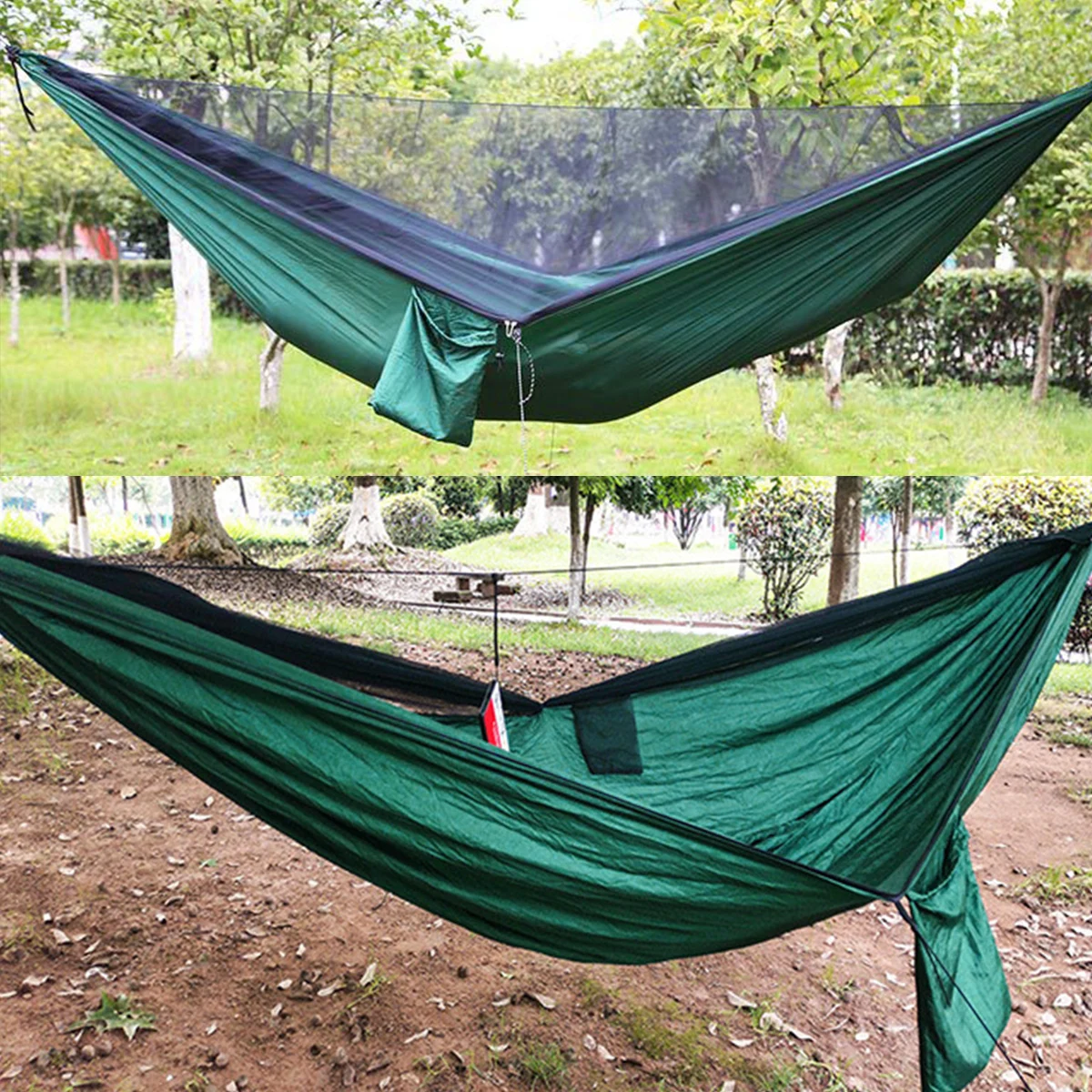 

Home Hammock Folding Outdoor Hanging Hammock With Mosquito Net Automatic Quick Opening Anti-Mosquito Hammock For Two Person