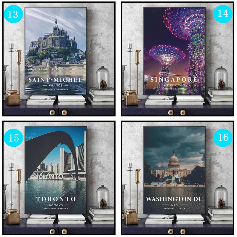 

No Frame Singapore SaintMichel Wall Art Print Canvas Painting Nordic Posters and Prints Wall Pictures