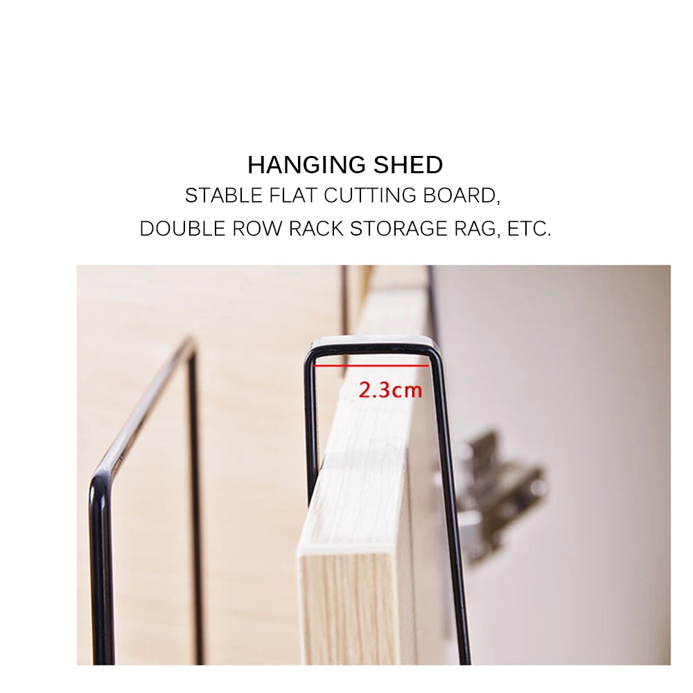 Кухонная корзина для хранения под полкой шкафа железная посуды подставка