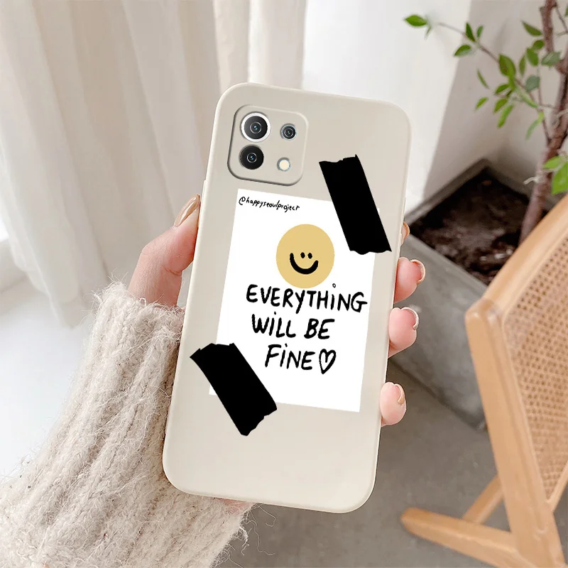 

Smiley Postcard Soft Cover Huawei Xiaomi Mi 11 lite Ultra 11i 10T 9T Pro Lite 10 10S 9 8 lite Pro Poco F2 X2 F3 Pro Phone Case