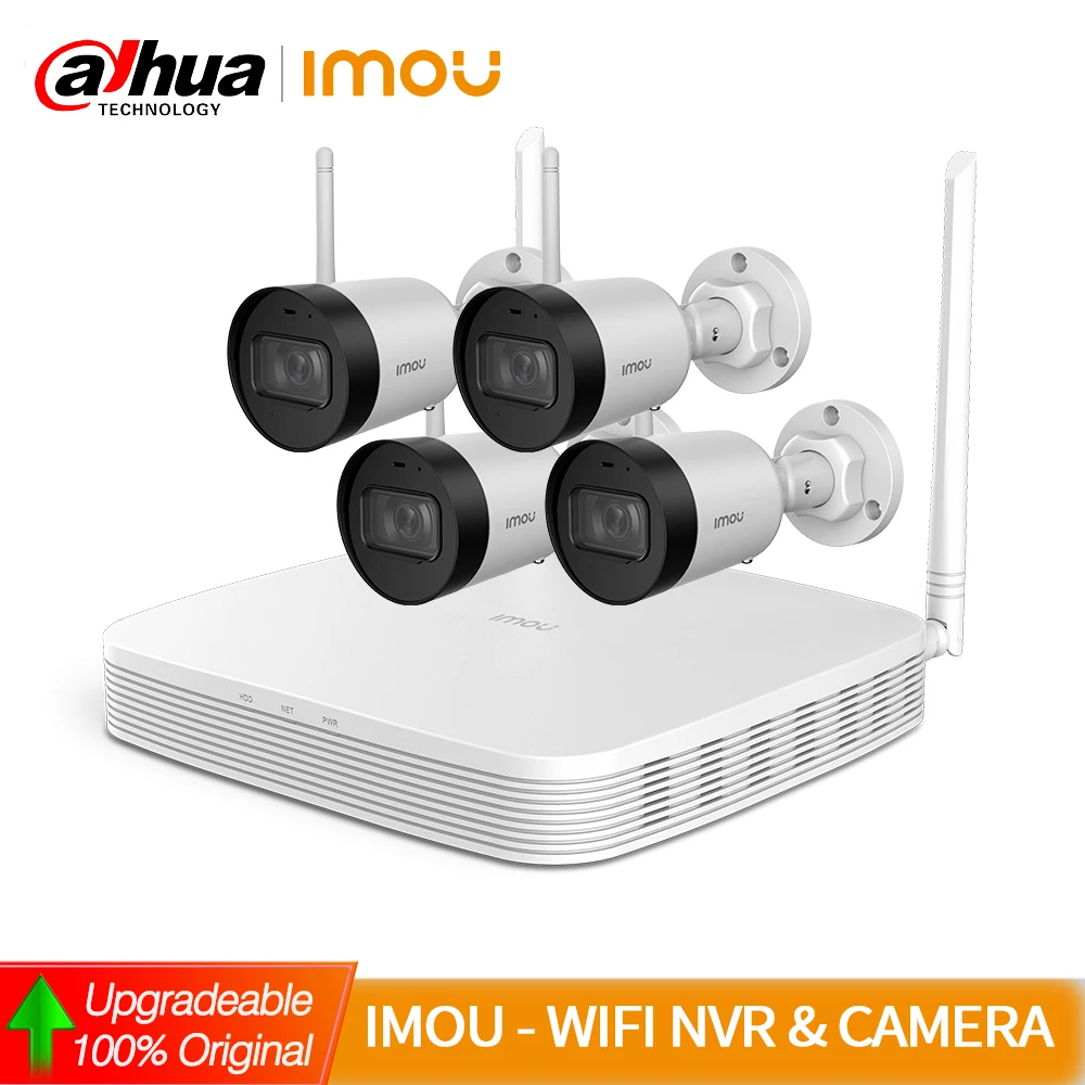 Дахуа Имоу 8CH + 4 НОВЫЙ Пули Wifi наборы С Camares видеорегистратор NVR2108 W 4KS2 KIT / 4шт