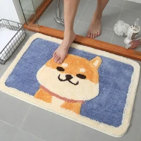cartoon animal dog door mat akita and kirky carpet soft mats cute home bathroom balcony doorway mat absorbent non slip gift