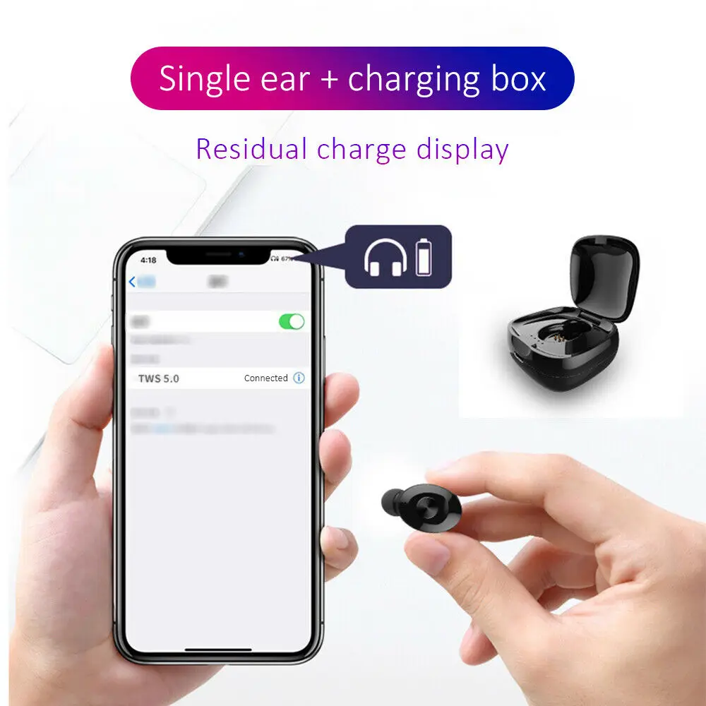 Новые наушники-вкладыши TWS Bluetooth 5 0 наушники стерео Беспроводной hi-fi звук