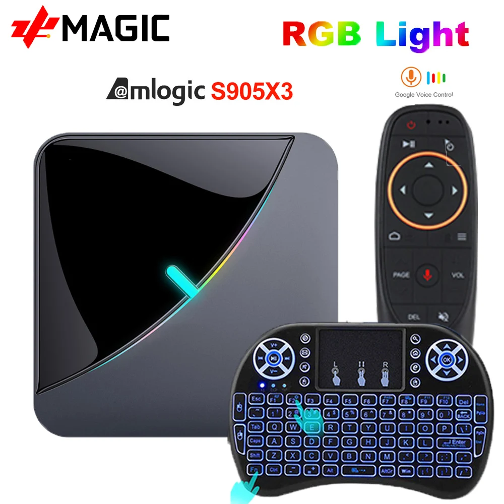 ТВ приставка A95X F3Air Android 9 0 8K RGB Light Amlogic S905X3 4GB 64GB Wifi 4K Netflix Youtube TV медиаплеер