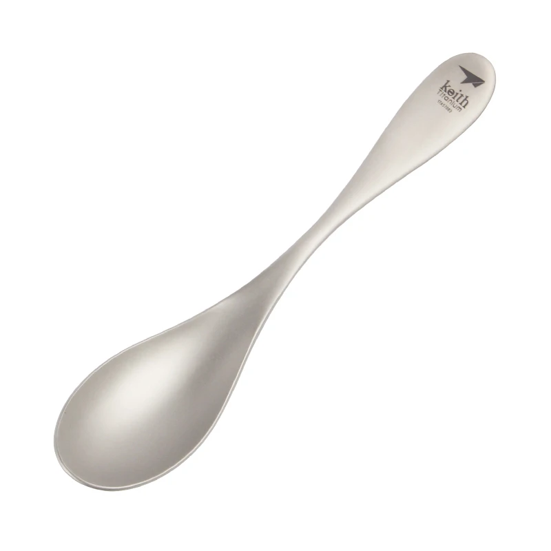 

Keith Titanium Spoon Lightweight Dinner Spoon Table Spoon for Home Outdoor Camping Hiking Traveling Picnic Tableware