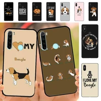 yndfcnb i love my beagle dogs phone case for redmi note 4 5 6 8 9 pro max 4x 5a 9s case