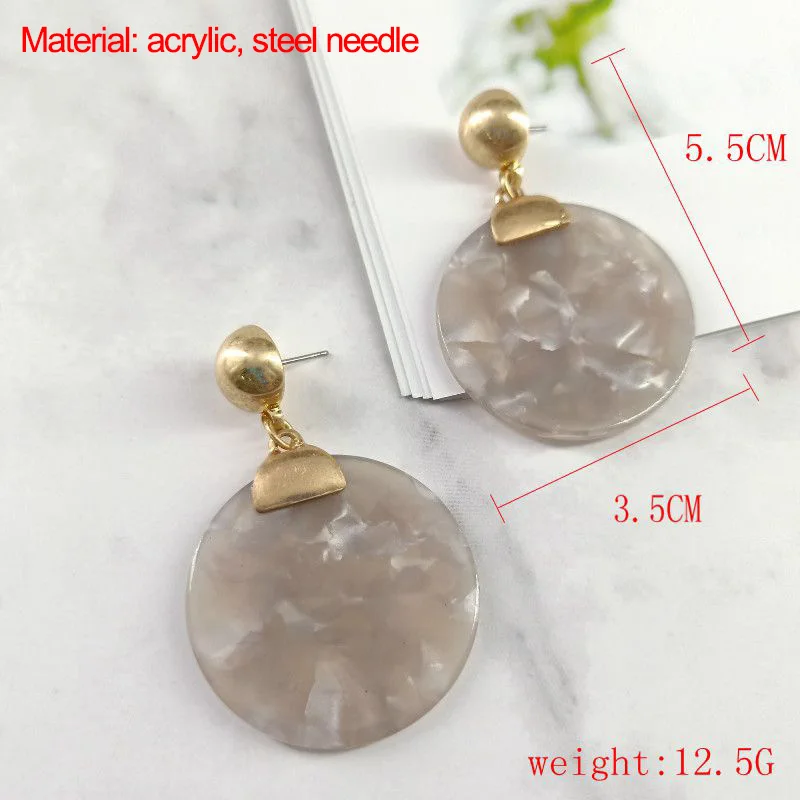 Женские акриловые серьги M &amp G круглые с подвеской из белого уксуса и кислоты 2019 |