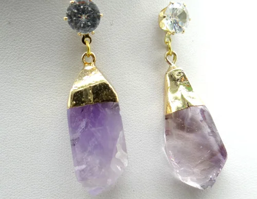 Натуральный Камень Неправильной Формы пурпурные аметисты кварцевый кристалл