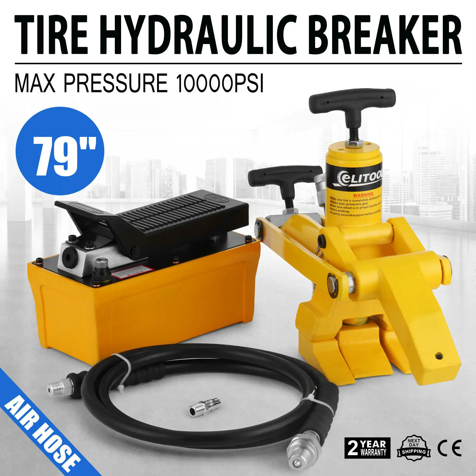 

Tractor Truck Hydraulic Bead Breaker Tire Changer Foot Pump Heavy Duty Kit