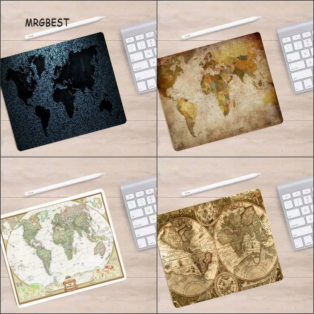 MRGBEST коврик для мыши с картой мира S 220x180 мм мягкий натуральный Нескользящий