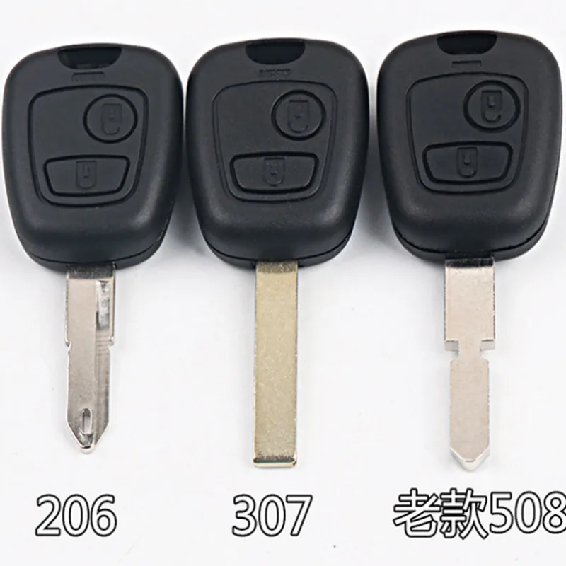 

10pcs for Peugeot 106 107 206 207 306 307 406 407 Key Shell 2 Button NE73 / VA2 / HU83 Blade Replacement Remote Car Cover Case