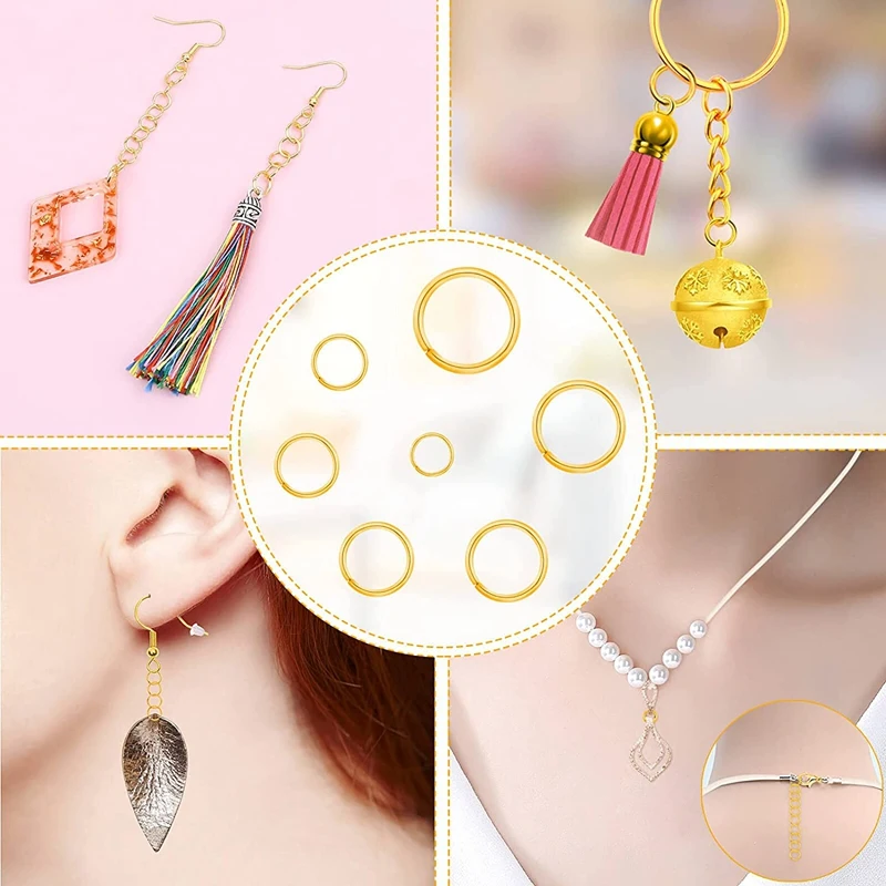 

Jump Rings for Jewelry Making, 1500Pcs Jewelry Necklace Repair Kit with Jewelry Making Supplies and Jewelry Pliers