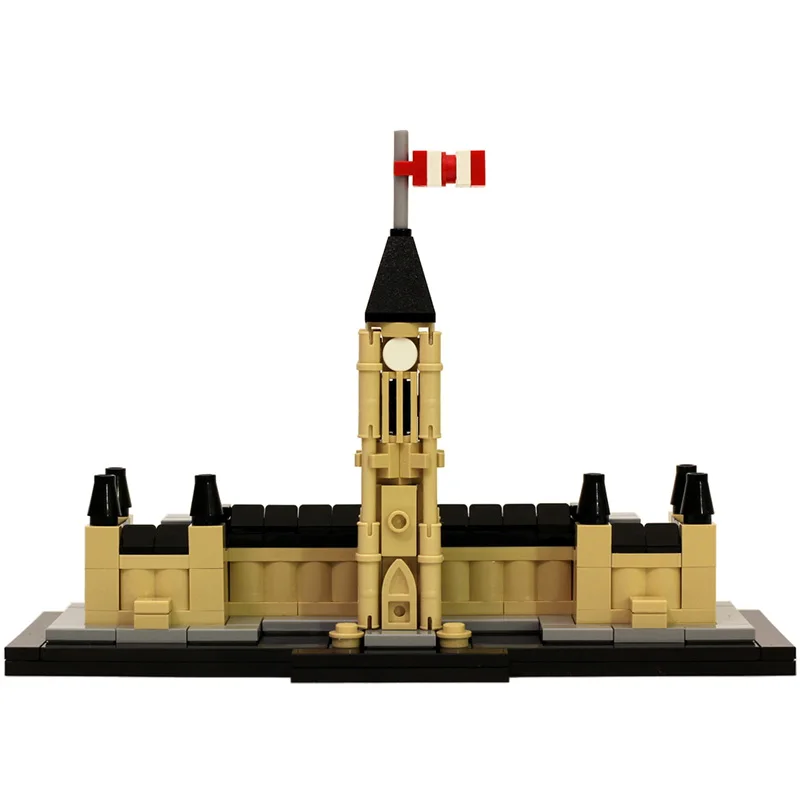 

BuildMOC Creator City Famous Buildings MOC-0182 Parliament Buildings of Canada Mini Model Building Blocks Architecture Toys Gift