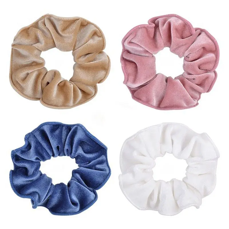 Резинки для волос однотонные бархатные женщин и девочек эластичные Простые