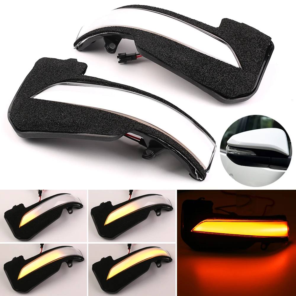 

Динамический указатель поворота для Toyota Hilux, Fortuner, Innova 2016, 2017, 2018, 2019, светодиодный индикатор последовательного действия бокового зеркала, ми...