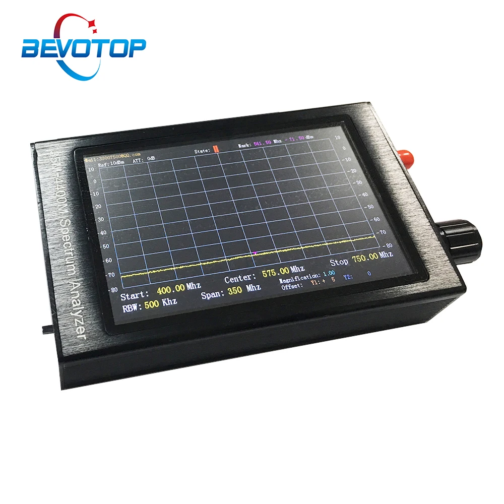 Профессиональный портативный анализатор спектра 35-4400 МГц 4 3 дюйма Lcd-scherm |