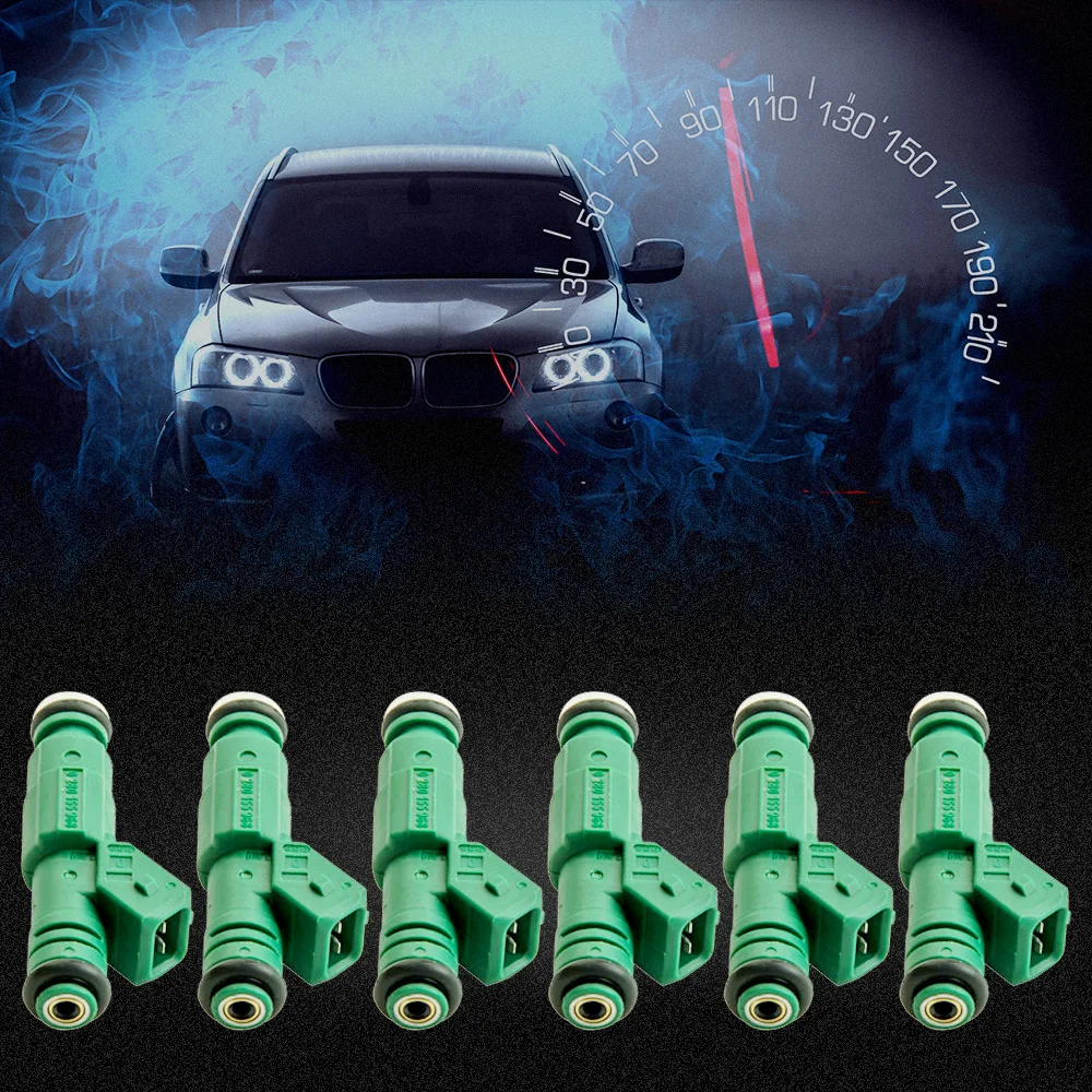 

6 EV1 Fuel Injectors for Audi for BMW for Ford Mustang 42LB/hr 290cc 0280155968 for Dodge Stratus with 2.0L or 2.4L engine 97-00