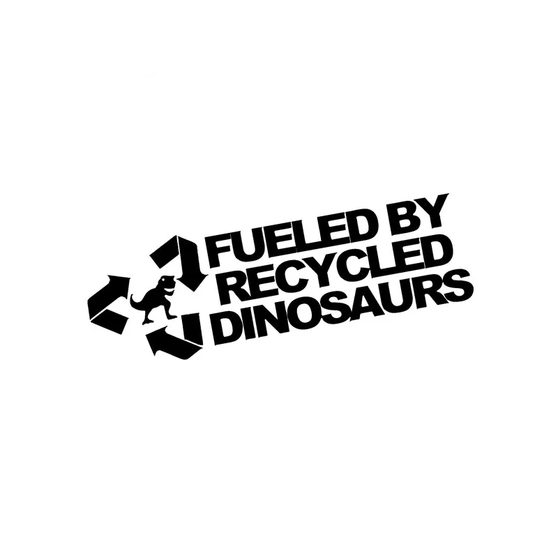 Car Sticker Fashion FUELED BY RECYCLED DINOSAURS Funny 3D Stickers On Styling Creative 14CM*4.5CM | Автомобили и мотоциклы