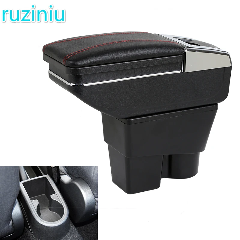 

Armrest For Volkswagen VW Jetta MK6 6 Santana Dual Layer Rotatable Central Store Content box Ashtray Car interior accessories