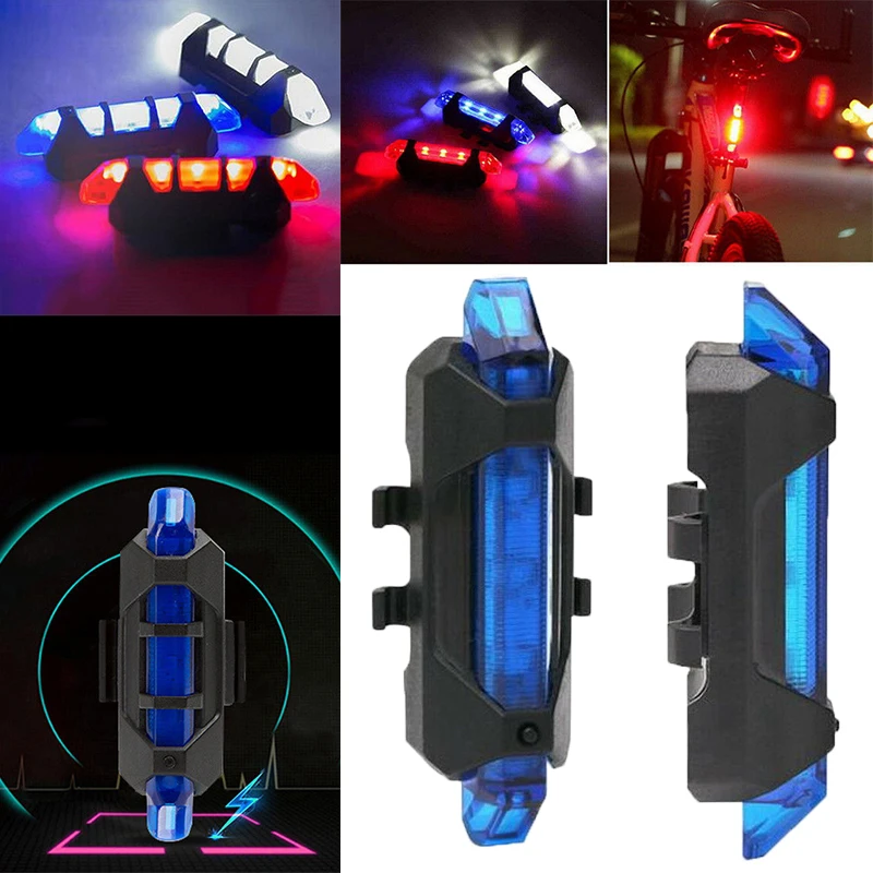 

Bicycle Light Bike Taillight USB Rechargeable Waterproof Headlight LED Warning Lights Portable Cycling Light Bicycle Accessories