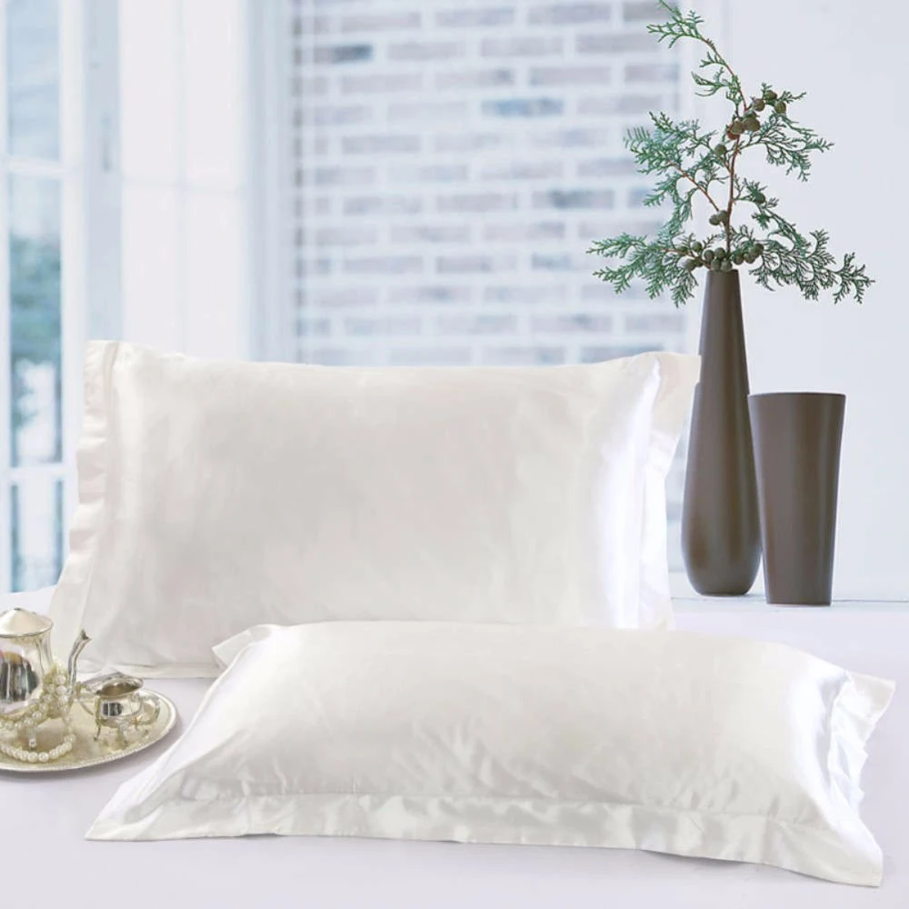 

2pcs Mulberry Stain Silk Pillowcase Zipper Pillowcases Beauty Healthy Home Pillow Case Cover Decoration