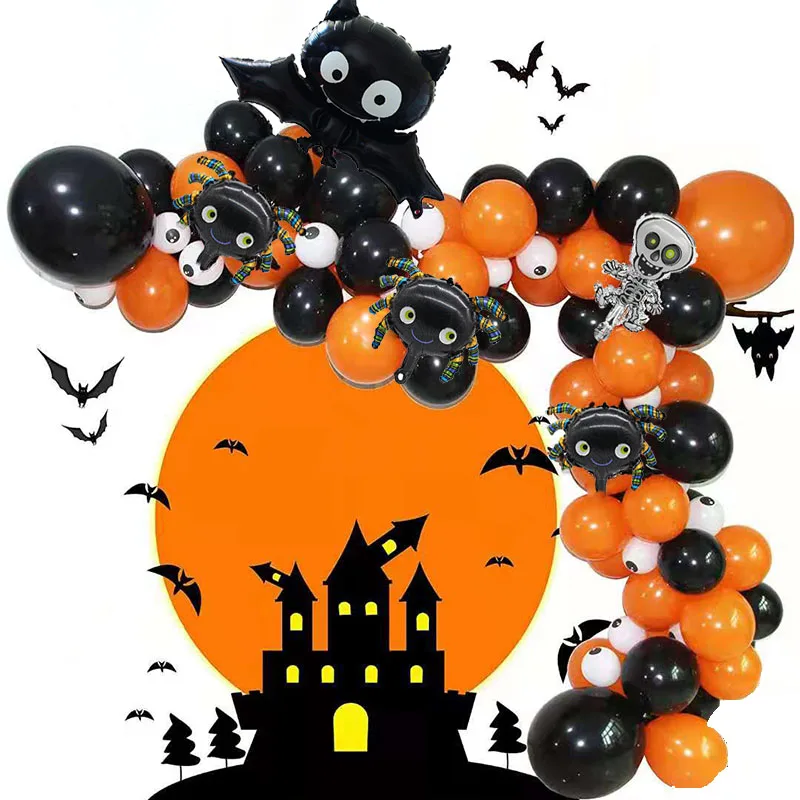 72 шт. белый глазного яблока черные оранжевые Хэллоуин декоративный шар гирлянда