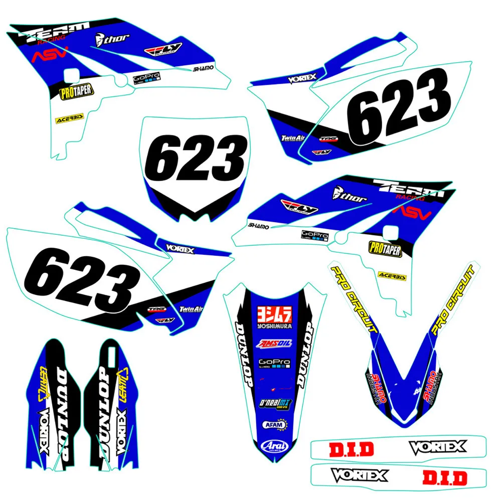Наклейки для Yamaha 250 YZF 2010-2013 фоны наклейки графика YZ 250F YZF-250 YZ250F YZF250 2013 2012 2011 2010 |