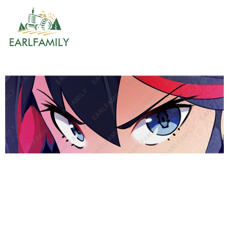 

EARLFAMILY аниме глаза Chibi Slap, автомобильная наклейка Senpai, Виниловая наклейка в виде сердца, s Senpai пожалуйста, автомобильный бампер, классический вид