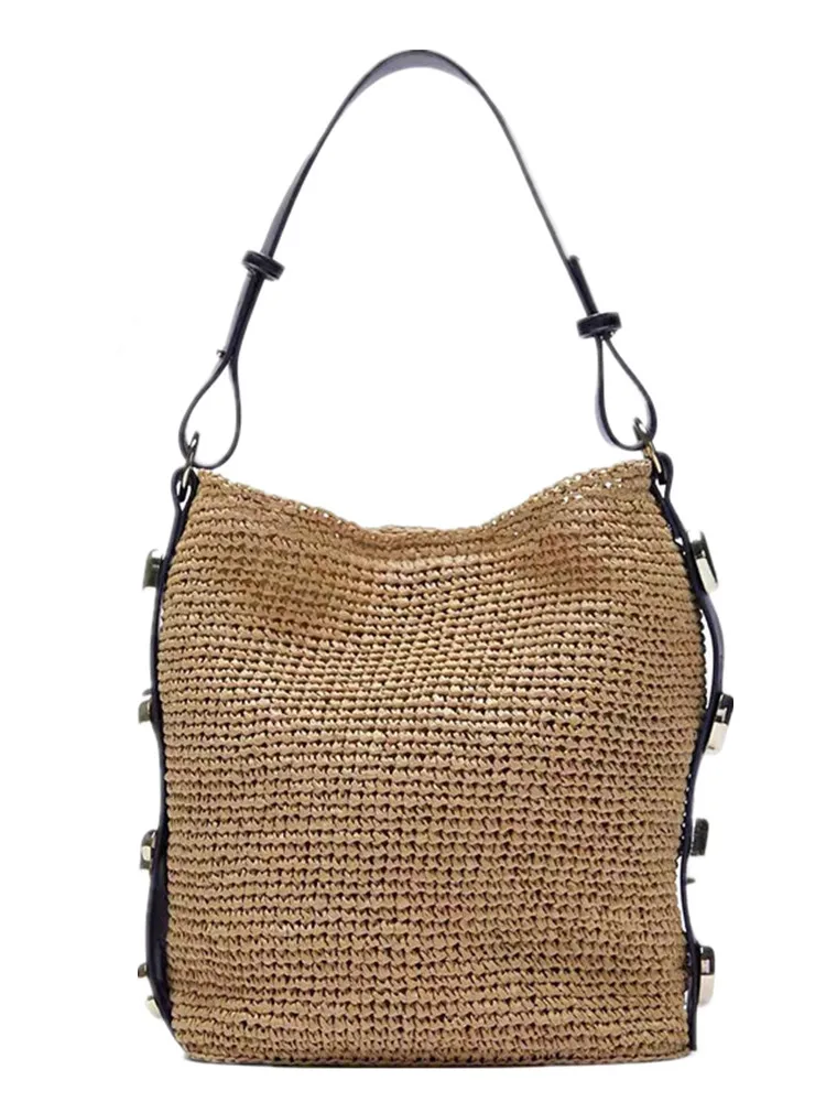 New style Raffia straw woven bag shoulder female | Багаж и сумки