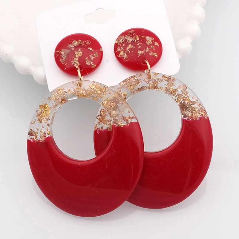 ES1185 Винтажные серьги акриловые геометрические в виде ракушек для женщин и