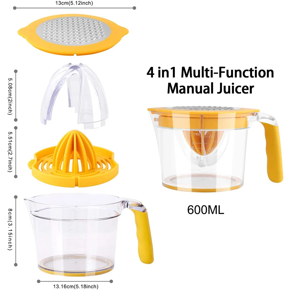 

Citrus Orange Juicer Machine Manual Press Fruit Lemon Squeezer Bottle 600ml Healthy Life Portable Blender Cup Kitchen Gadgets