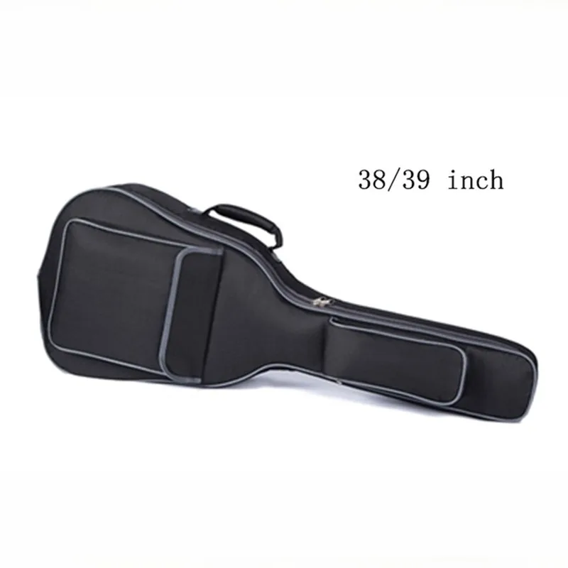 38 39 inch Black 38/39/40/41 дюймов гитары сумка чехол Водонепроницаемый рюкзак; ткань «Оксфорд»; Акустическая гитара для игры в стиле фолк для гитары чехол с двойной плечевой ремень - Цвет: 38 39 inch Black