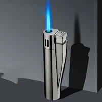 electronic blue flame creative metal electroplating inflatable spray gun turbo lighter cigar accessories gas lighter
