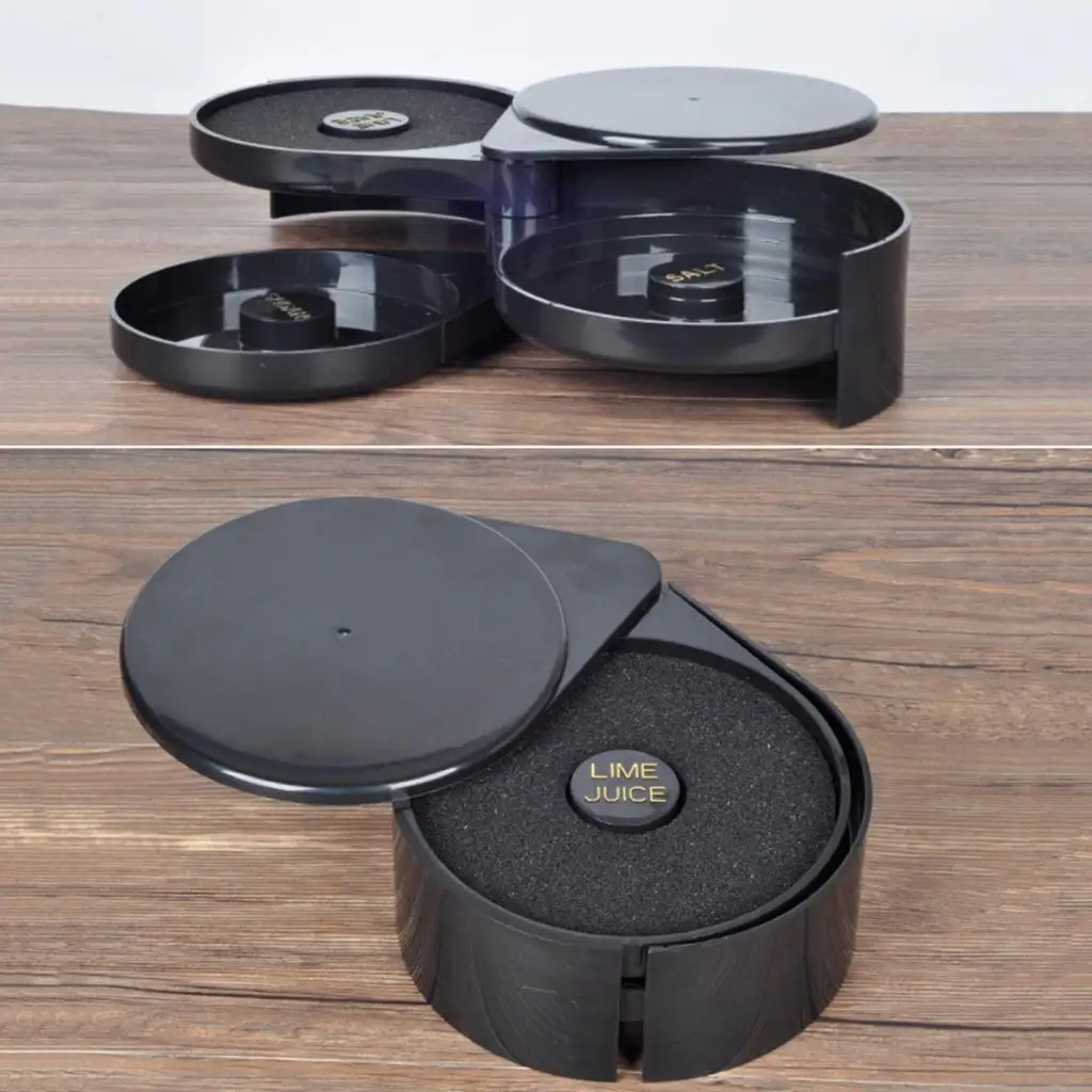 3 яруса Для Хранения Сахара соли лайма коктейля маргариты сока стеклянная оправа