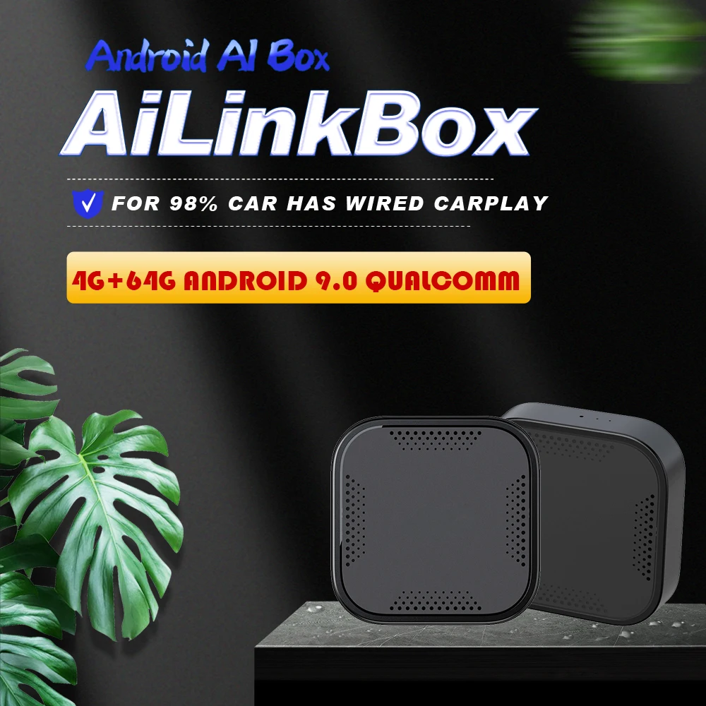 

Carplay беспроводной Bluetooth адаптер Android 9,0 Tv Box Carplay Ai Box Автомобильный мультимедийный 4 Гб + 64 ГБ Автомобильный для Mazda Audi Benz Toyota Kia