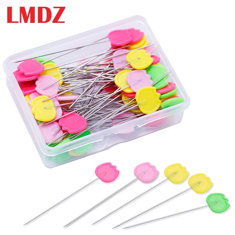 

LMDZ 50/100 Pcs/Box Patchwork Pins Positioning Needle Sewing Marker Needle Dressmaking Pins DIY Handmade Make Garment Accessory