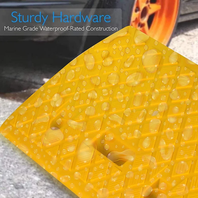 

DHBH-Portable Lightweight Plastic Curb Ramps - Heavy Duty Plastic Threshold Ramp Car Curb Ramp in Tire Accessories
