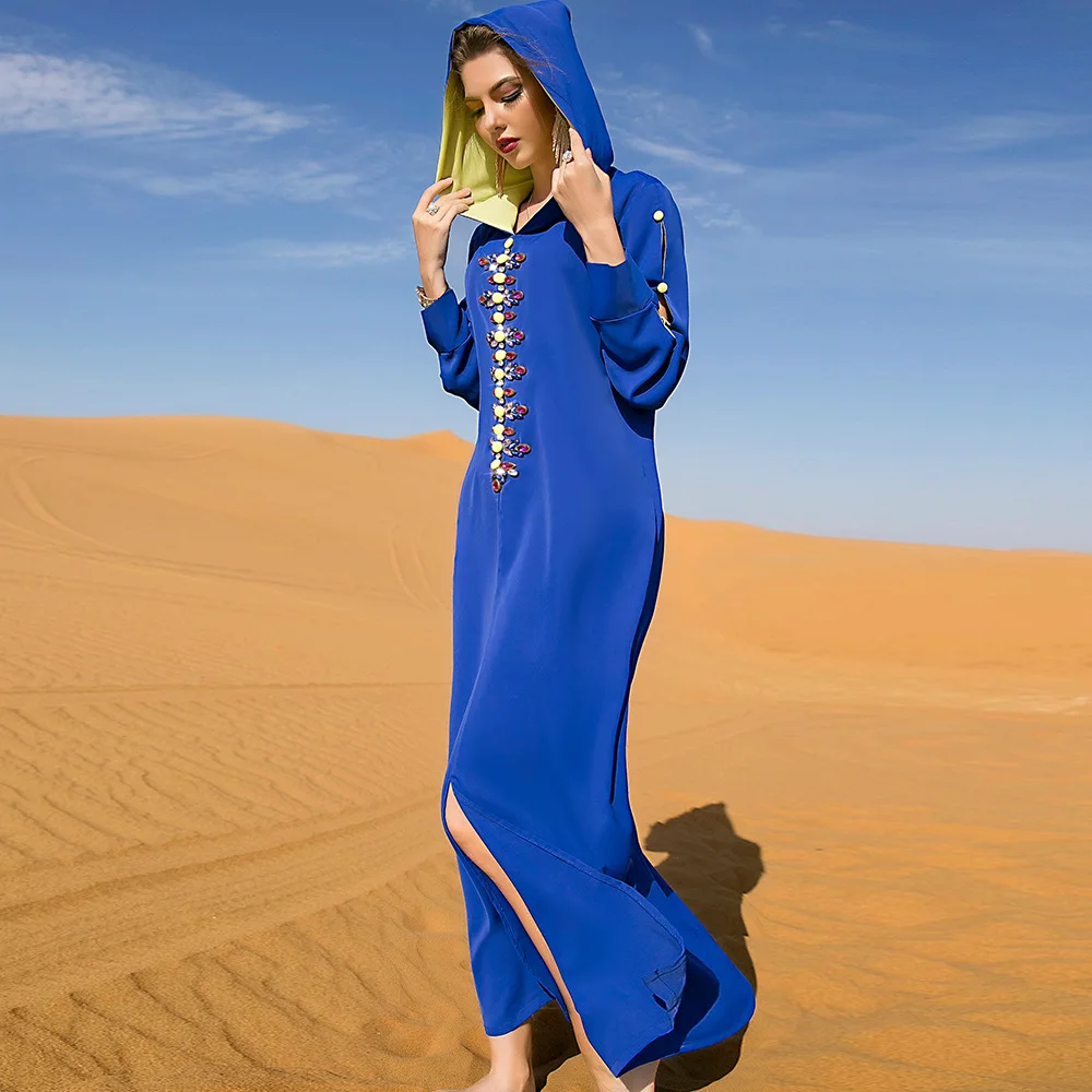 Рамадан Caftan Marocain Abaya Дубай, Турция, женское платье-кафтан, мусульманский хиджаб, африканские Макси-платья для женщин, женское платье Djellaba