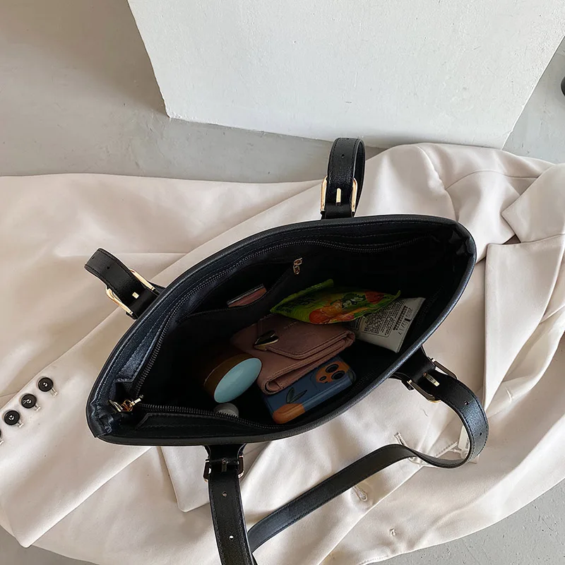 

Casual Patchwork Shoulder Bags for Women 2020 Oxford Satchels Bag Large Capacity Leather Shopping Lady Handbags Black Sacs Cabas