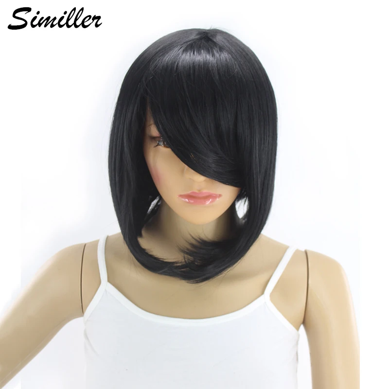 Similler черный светильник темно-коричневый синтетический парик для женщин короткие