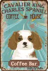 Жестяной плакат для кофейника, кофейника, собаки, кофейника