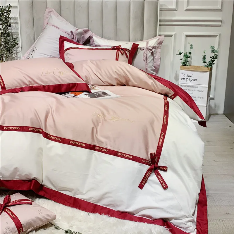 Постельное белье в стиле принцессы из египетского хлопка мягкое Сатиновое