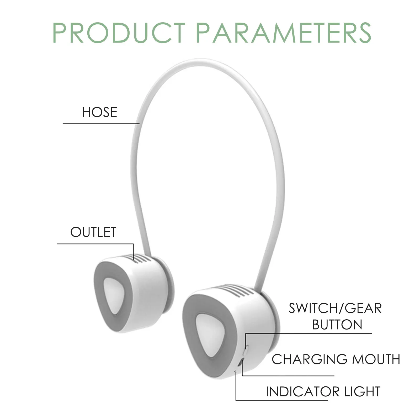 

Portable Neck Fan Personal Innovative Lazy Fan Neck Storage Fan Hands-free Fan Foldable Necessary Tools For Outdoor Sports