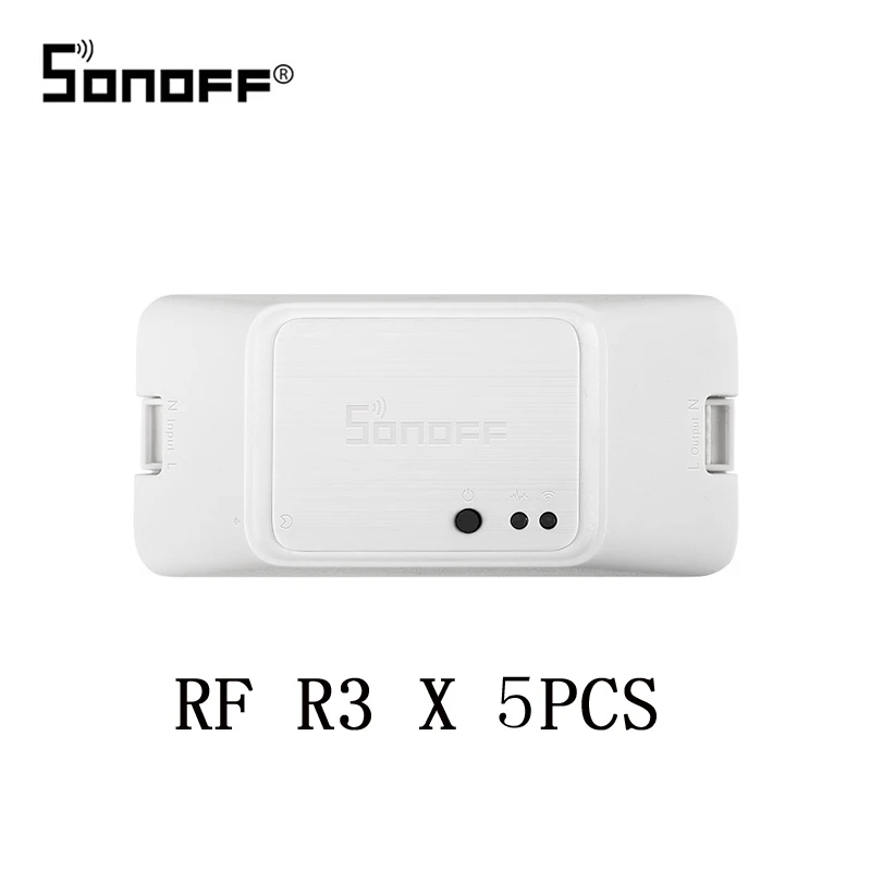 RFR3 5pcs SONOFF RFR3 DIY wifi Пульт дистанционного управления смарт RF переключатель работы с Alexa/Google домашний помощник Модуль Автоматизации умного дома DIY таймер - Комплект: RFR3 5pcs
