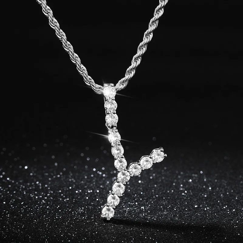 

Zirconia Capital Initial Letter Necklaces For Women Mom Gift Stainless Steel Crystal Alphabet Necklace Pendant Luxury Jewelry