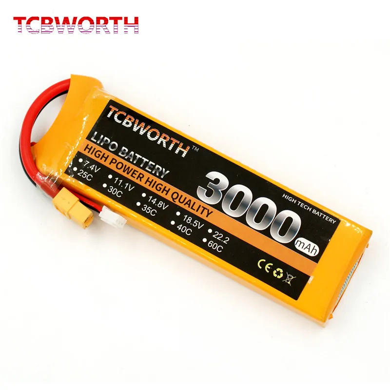 TCBWORTH 5S Высокая разрядка RC Lipo батарея 18 5 v 3000mAh 30C 60C 5s для радиоуправляемый самолет