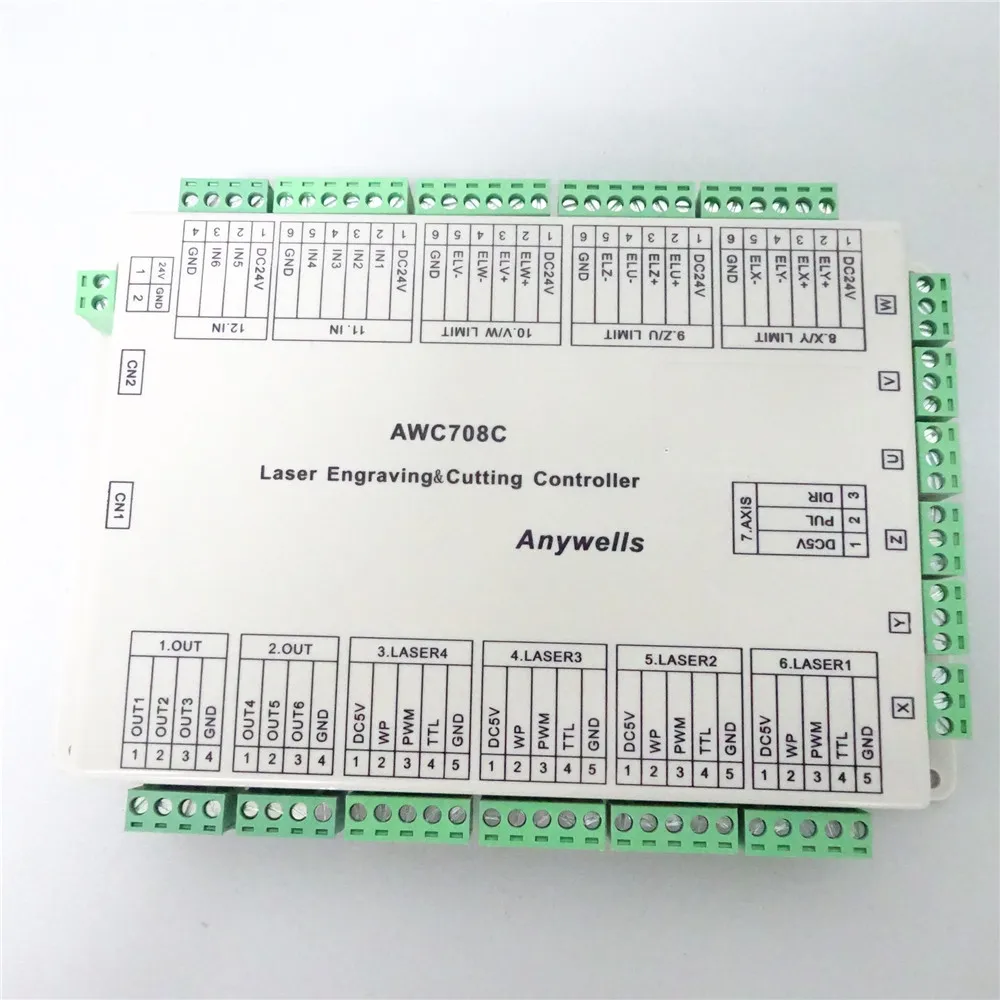 AWC708C плюс система лазерного контроллера для лазерной гравировальная и режущая