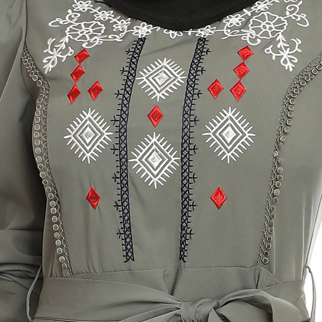 Свободные мусульманские платья женское платье с цветочным принтом кафтан абайя