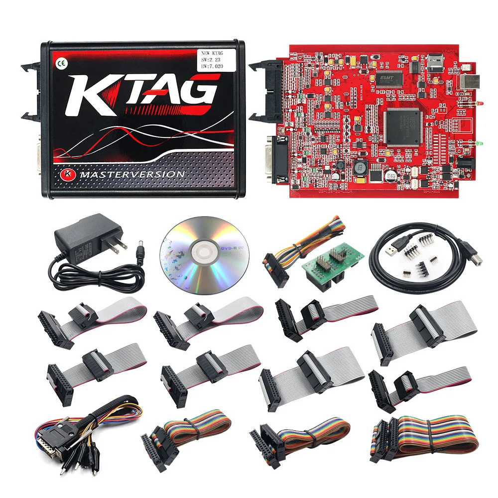 KTAG V7.020 V2.23 KESS V5.017 V2.47 EU Red ECM Titanium Winols Master Version ECU OBD 2 инструмент для программирования