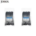 200 шт., 4*150, самоблокирующиеся Нейлоновые кабельные стяжки, черная пластиковая стяжка на молнии, 18 фунтов, черная проволочная стяжка, ремни, сертифицированные UL